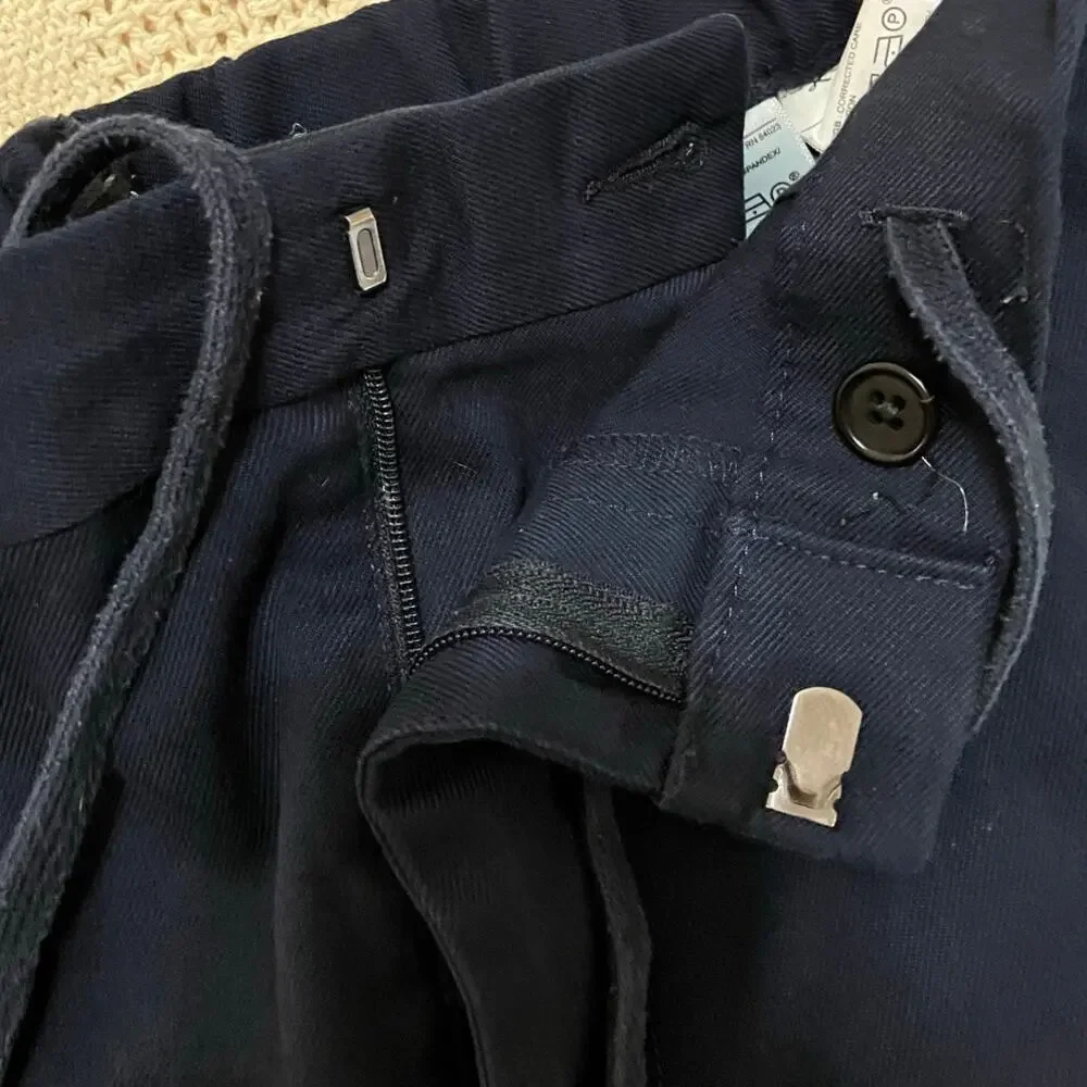 Banana Republic Mens Pants Navy Blue Slim Fit Stretch 33 Short